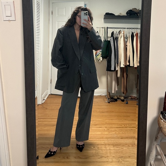 Oversized gray blazer - Picture 3 of 4